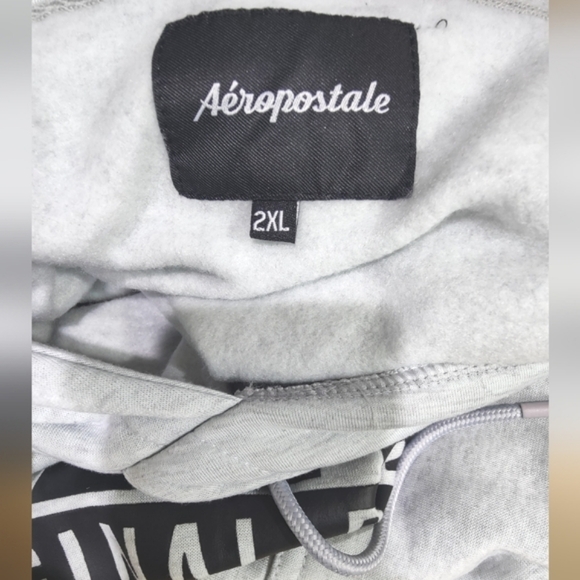 Aéropostale Hoodie Aero Original Brand Style #AFH03451BLX LIGHT GRAY SIZE 2XL - Picture 6 of 6